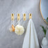 YIGII Towel Hooks/Adhesive Hooks - Brushed Gold Wall Hooks for Hanging Coat, Hat, Towel Robe Hook, Bathroom and Bedroom 4-Packs, Stainless Steel...